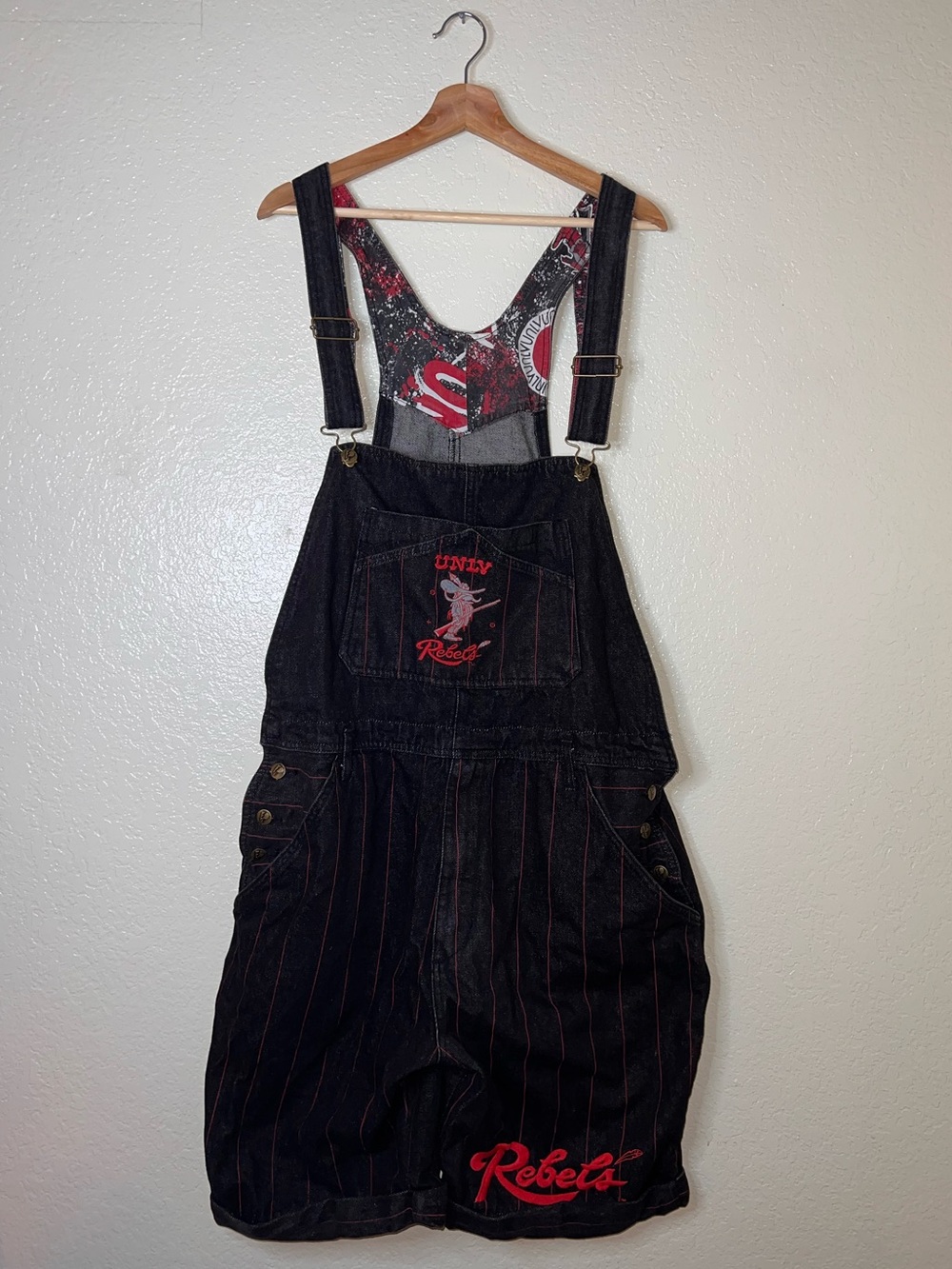 Vintage UNLV Running Rebels Pro Player Overalls Shorts Size XL